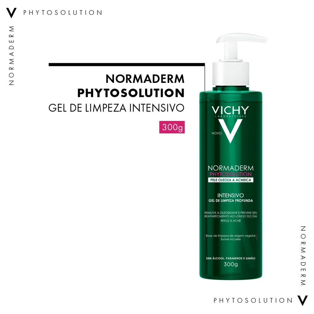 Normaderm Vichy Gel De Limpeza Profunda Para Pele Oleosa A Acneica 300g