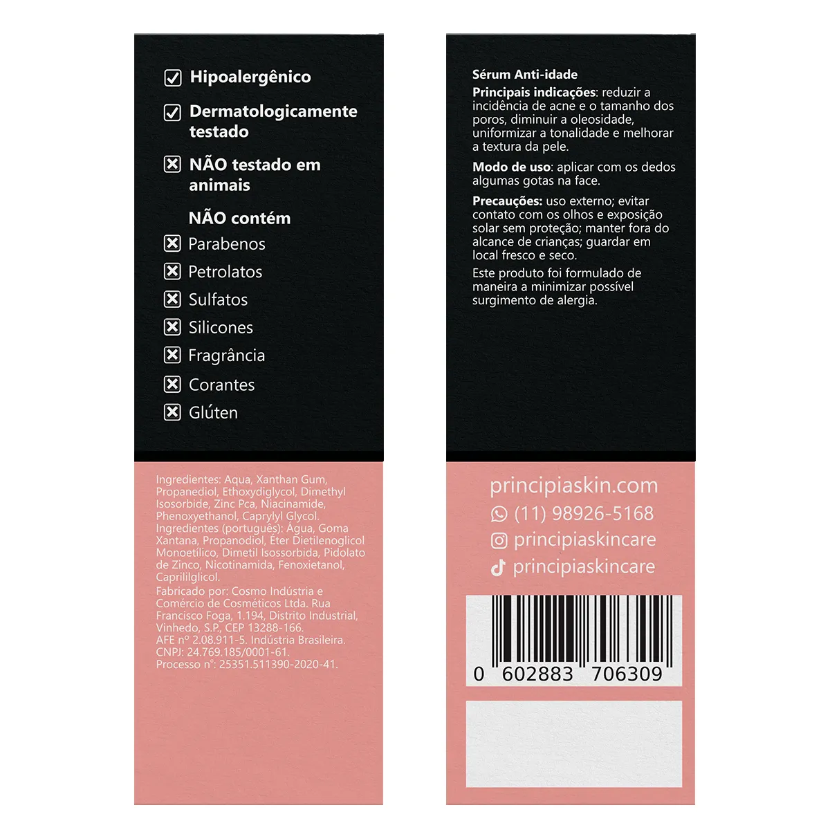 Sérum Facial Anti-Idade Principia Skincare NC-10 Niacinamida + Zinco PCA 30ml