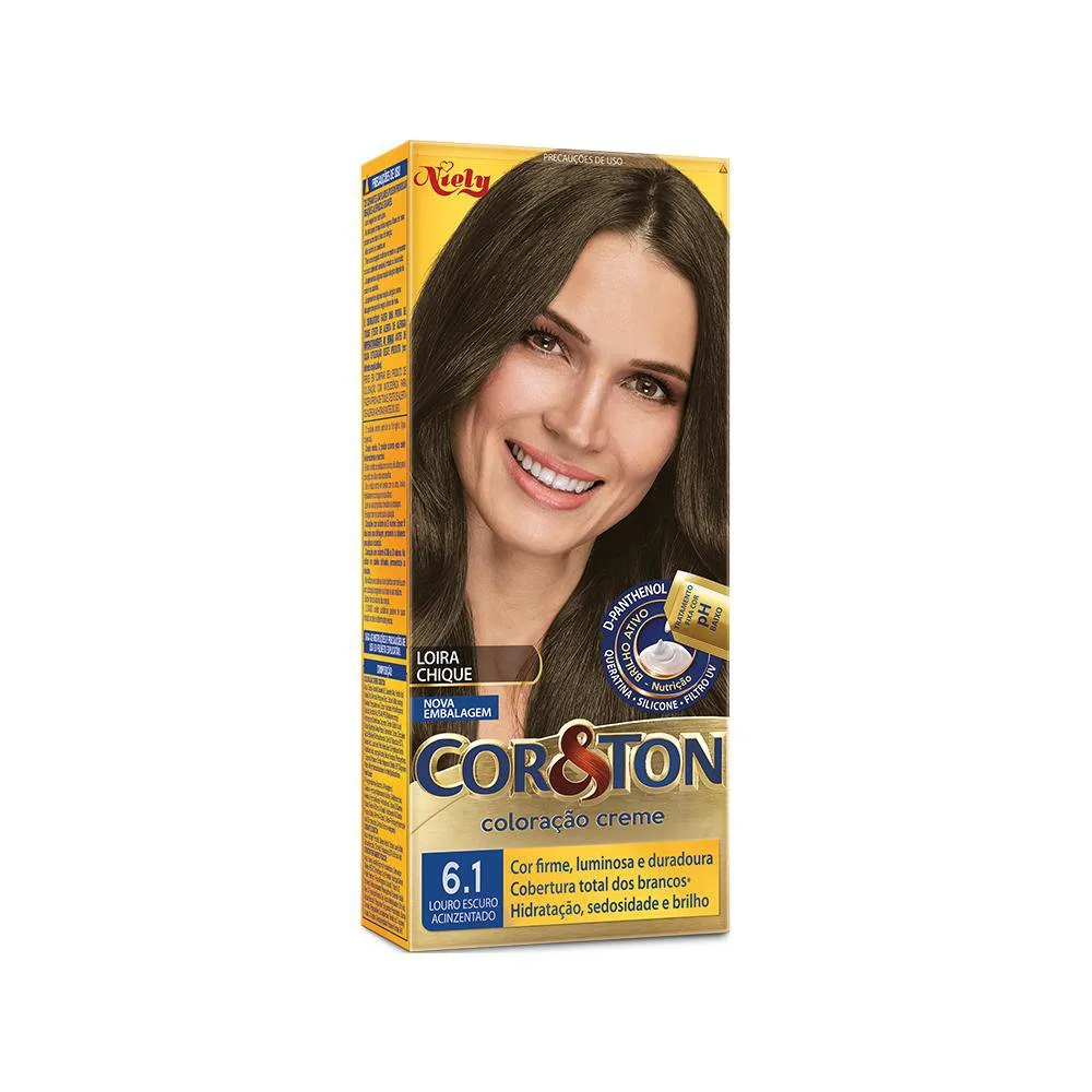 Tintura Niely Cor&Ton Louro Escuro Acinzentado 6.1