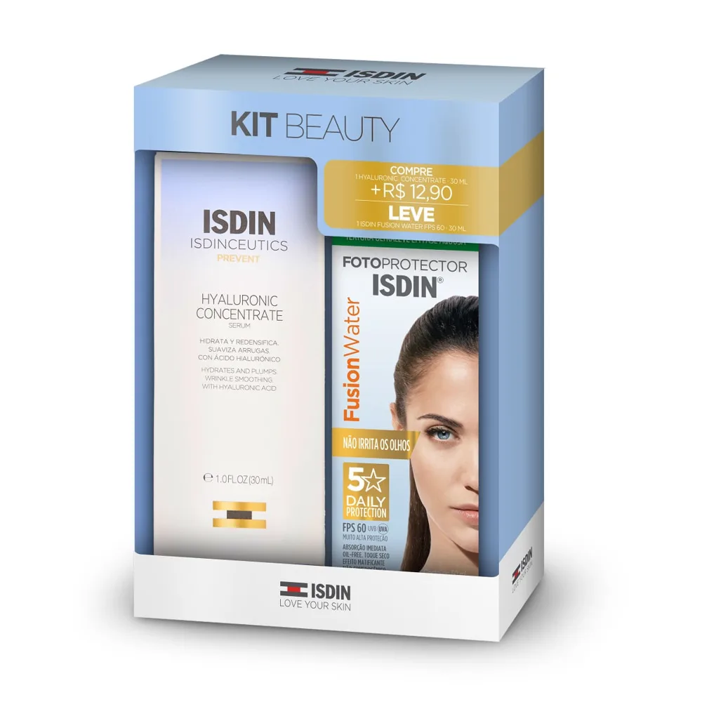 Kit Anti-Idade Isdin Com Hyaluronic Concentrate + Protetor Solar Facial Fps60