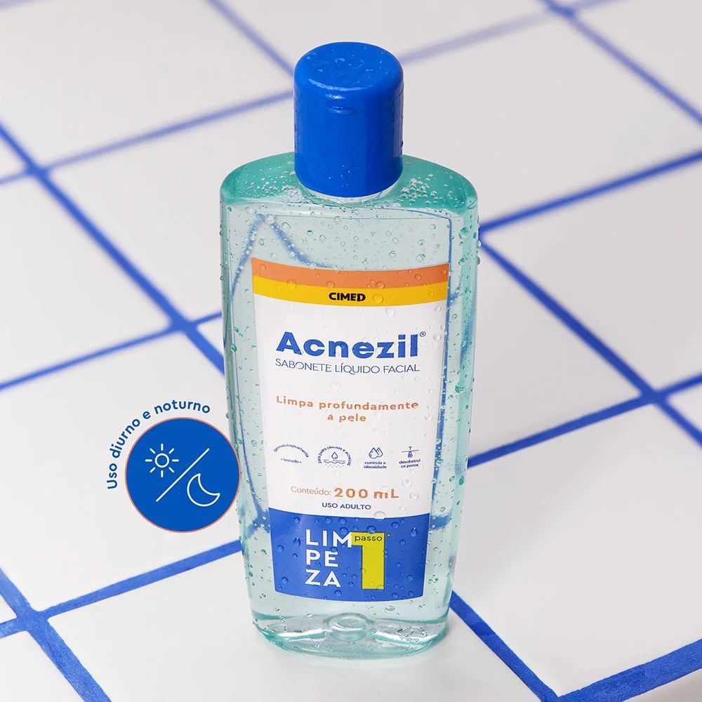 Sabonete Liquido Anti Acne Acnezil Frasco 200Ml