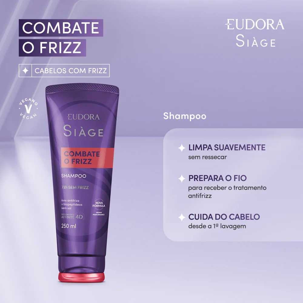 Shampoo Eudora Siàge Combate ao Frizz 250ml