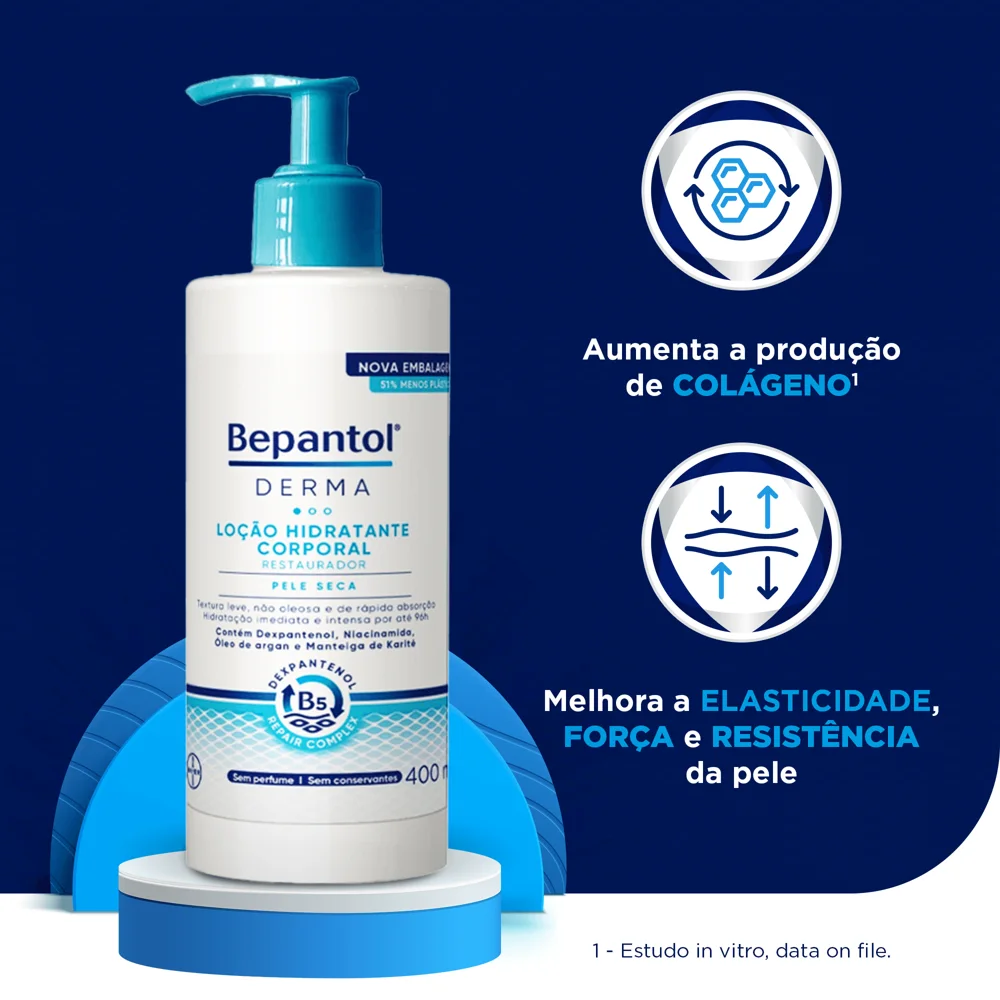 Loção Corporal Bepantol Derma Hidratante Restauradora 400ml