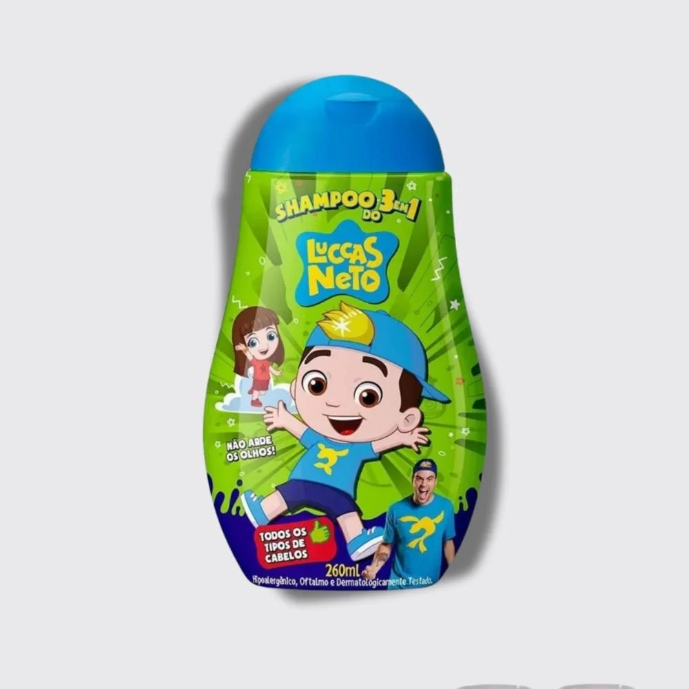 Cia da Natureza - Luccas Neto Shampoo 3 em 1 - Shampoo Infantil - 260ml