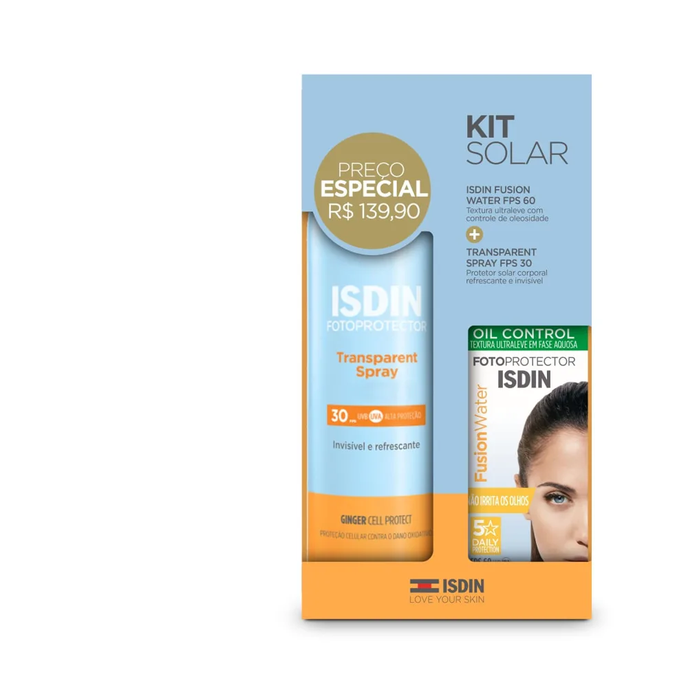 Kit Isdin Protetor Solar Facial Fps30 30ml + Protetor Spray 250ml