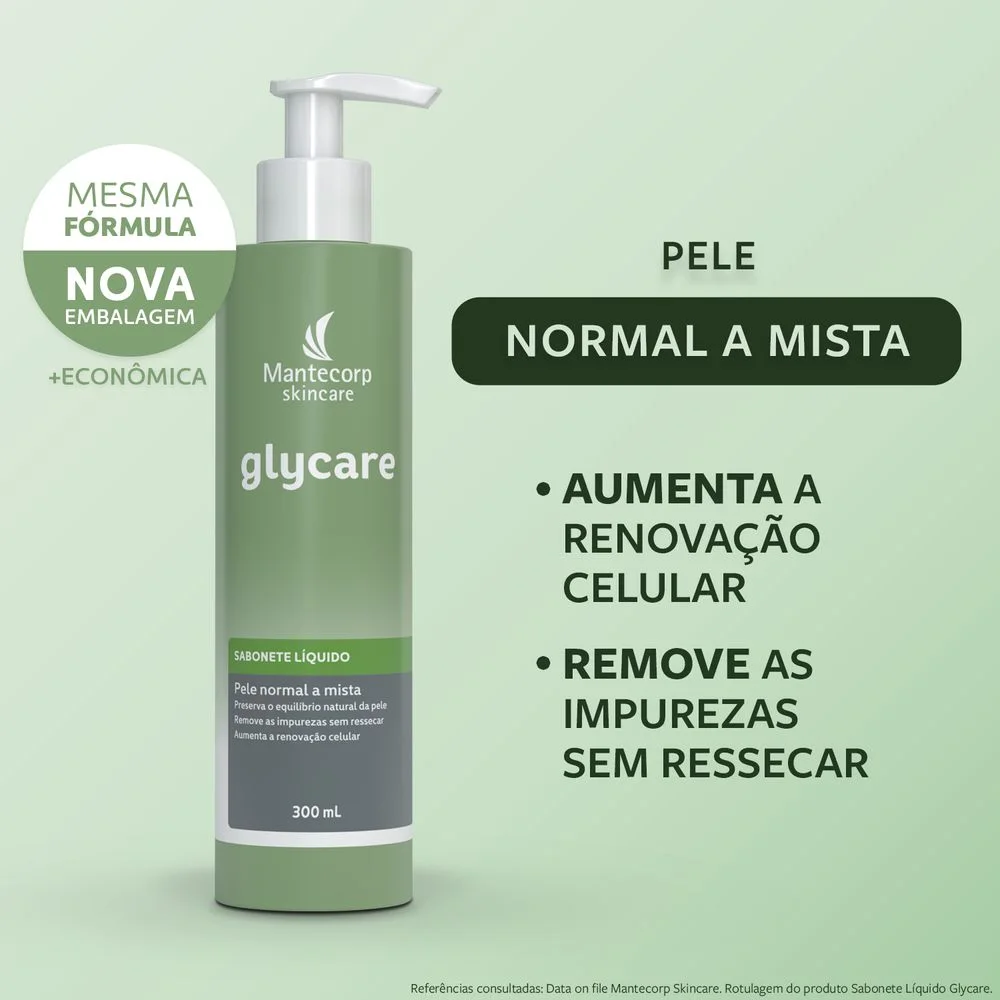 Sabonete Líquido Mantecorp Glycare 300ml