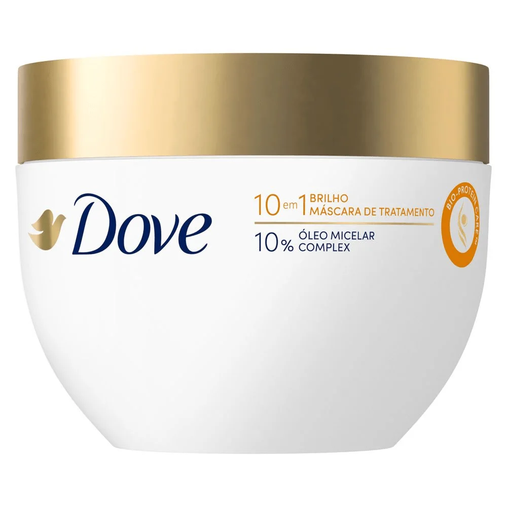 Máscara de Tratamento Dove Brilho + Óleo Micelar 10 em 1 270g