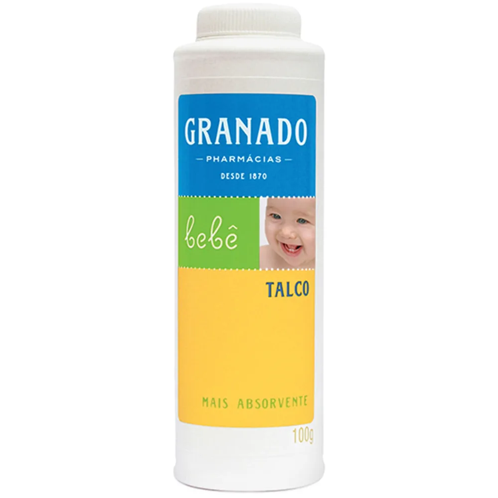 Talco Infantil Granado Bebê Amido de Milho e Óxido de Zinco 100g