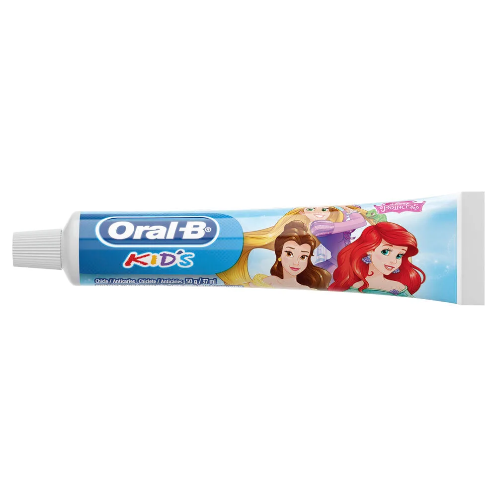 Creme Dental Infantil Oral-B Kids Disney Princesas Anticáries com Flúor 50g