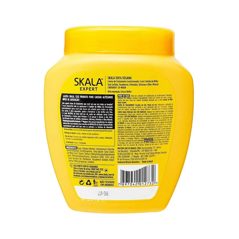 Creme de Tratamento Capilar Skala Expert Amido de Milho 2 em 1 1000g
