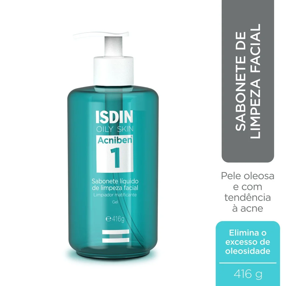 Sabonete Líquido Facial ISDIN Acniben Oily Skin Pele Oleosa 416ml