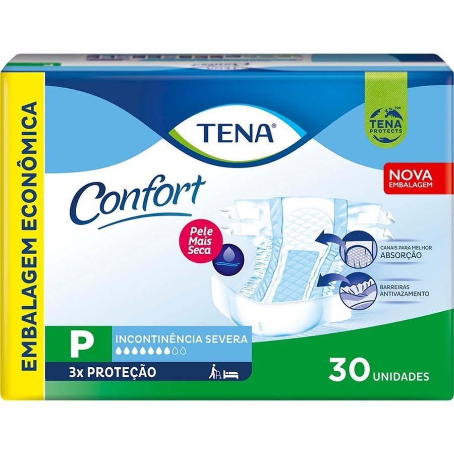 Fralda Geriátrica Tena Confort P - 30 Unidades