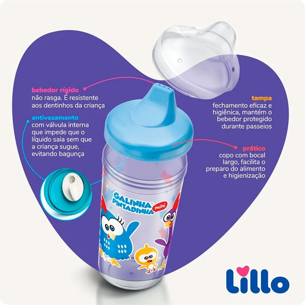 Copo Lillo Antivazamento Galinha Pintadinha 12+ Meses Max 320ml
