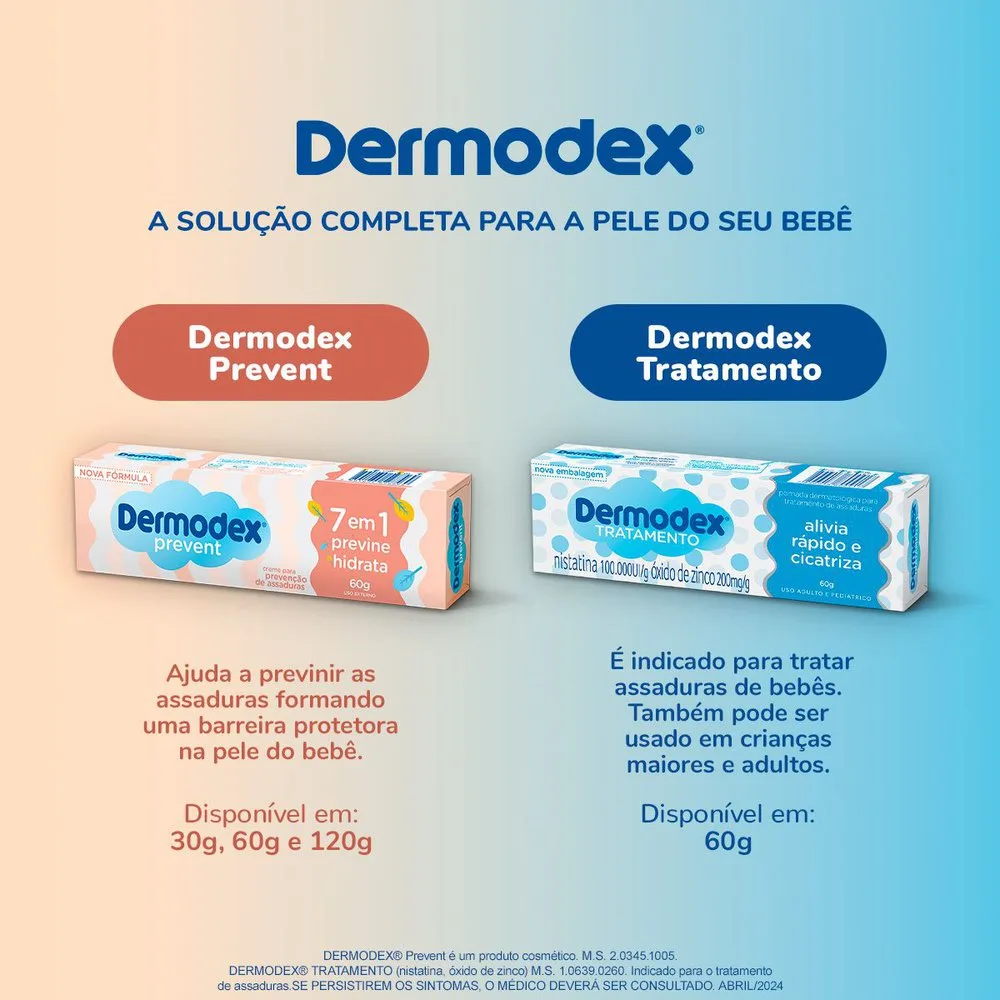 Creme para Prevenção de Assaduras Dermodex Prevent 60g