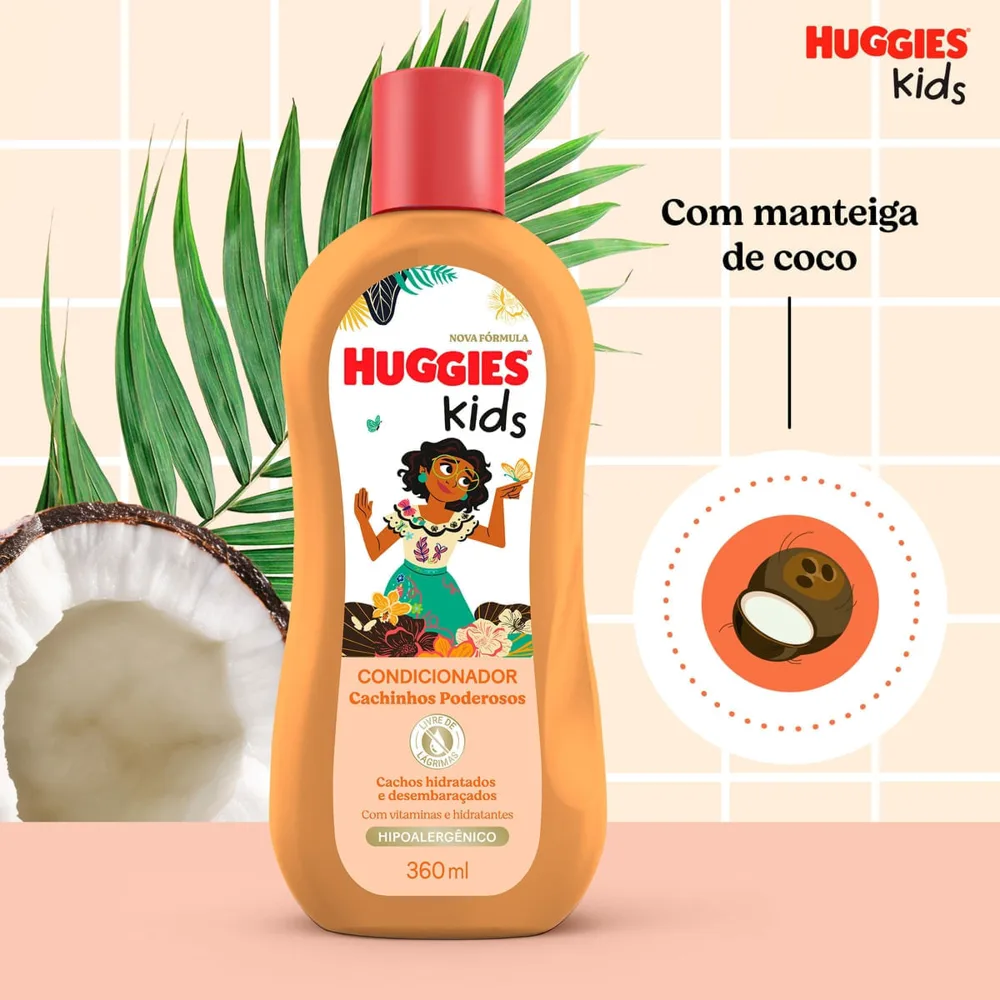 Condicionador Infantil Huggies Kids Cachinhos Poderosos 360ml