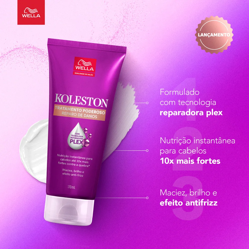 Máscara Capilar Koleston Tratamento Poderoso Reparo De Danos Plex 170ml