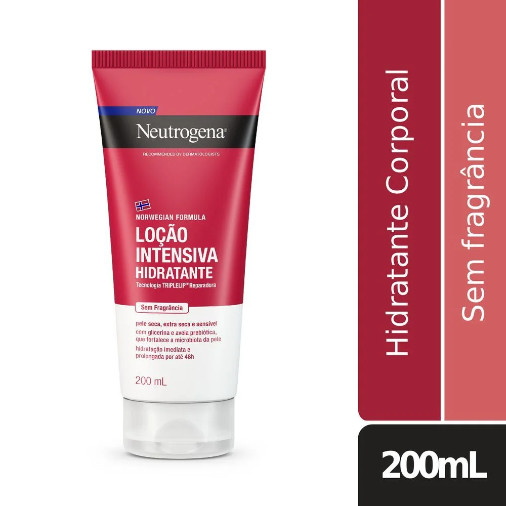 Loção Corporal Neutrogena Norwegian Intensiva Sem Fragrância 200ml