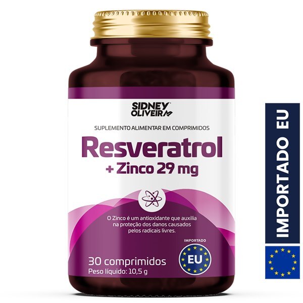 Resveratrol + Zinco 29mg — 30 Comprimidos (UE)