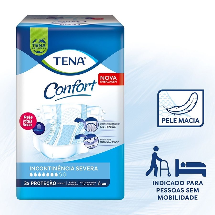 Fralda Geriátrica Tena Confort P - 30 Unidades