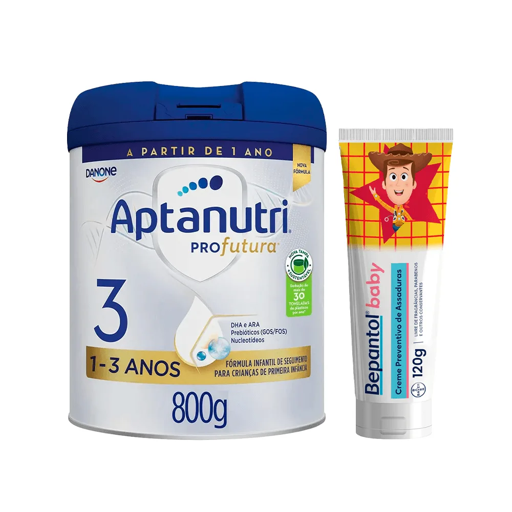 Kit Aptanutri & Bepantol Fórmula Infantil Profutura 3 DHA ARA 800g + Creme Para Assaduras Baby Disney Toy Story 120g