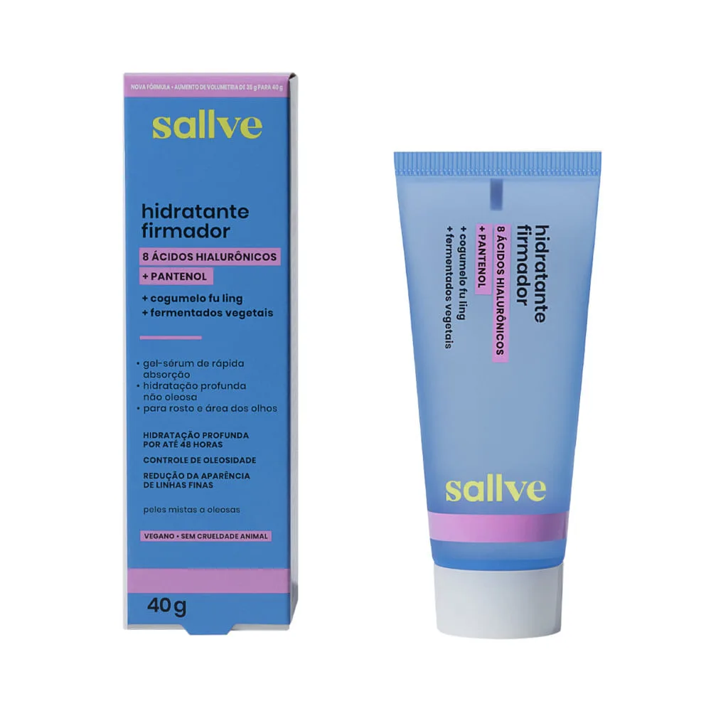 Hidratante Facial Sallve Firmador com 8 Ácidos Hialurônicos e Pantenol 40g