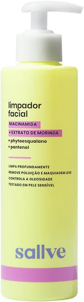 Gel de Limpeza Faciall Sallve com Niacinamida 300ml