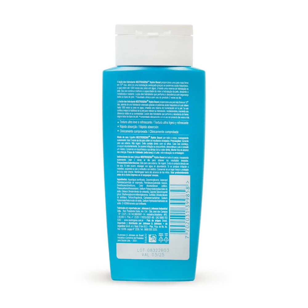 Hidratante Corporal Neutrogena Hydro Boost Water Gel com Ácido Hialurônico 200ml