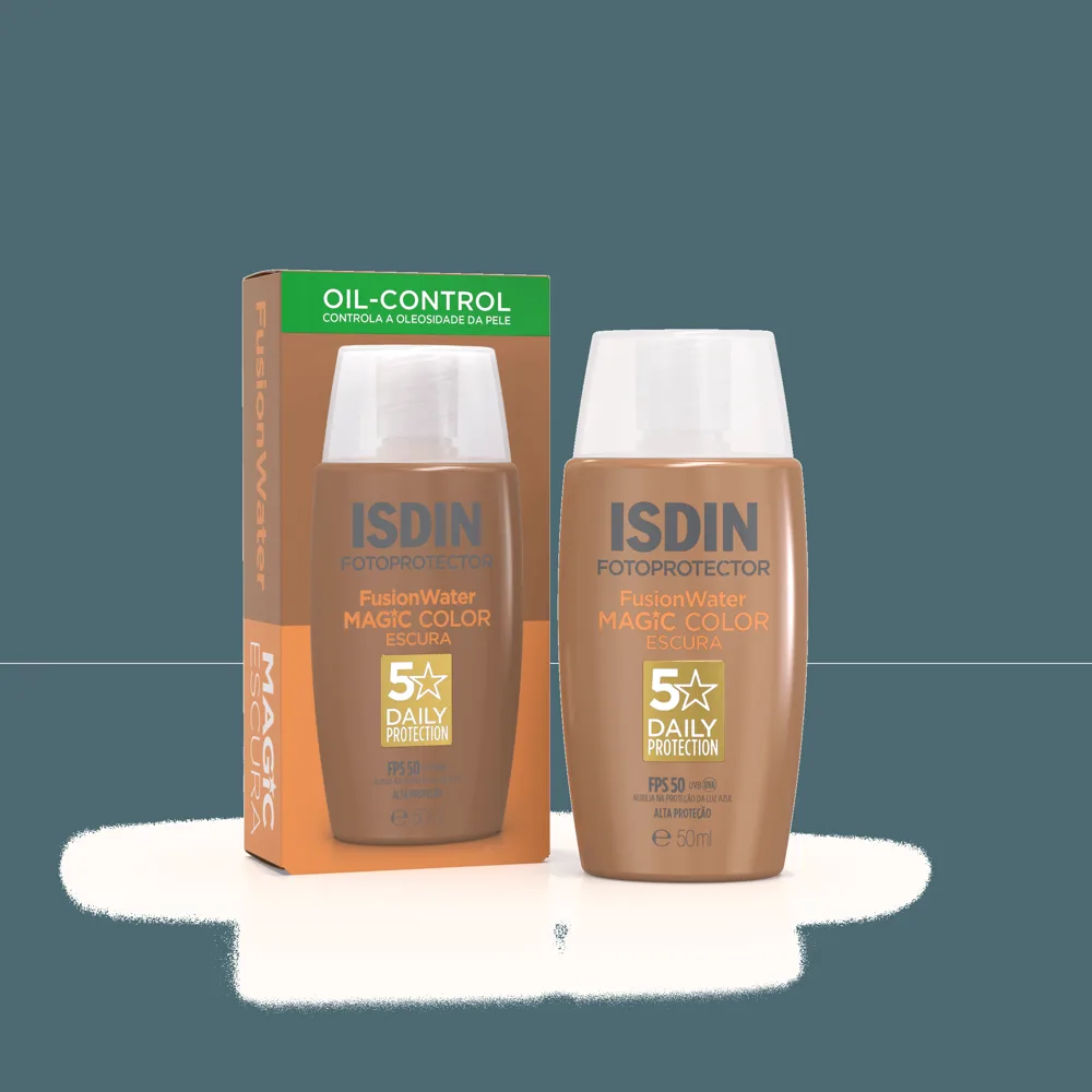 Protetor Solar Facial ISDIN Fusion Water Color FPS50 Cor Escura 50ml