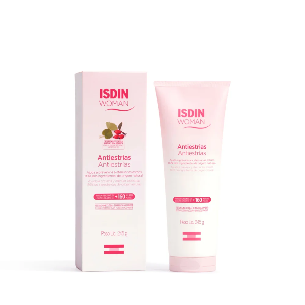 ISDIN Creme Corporal Woman Antiestrias Apto para Grávidas - 245g
