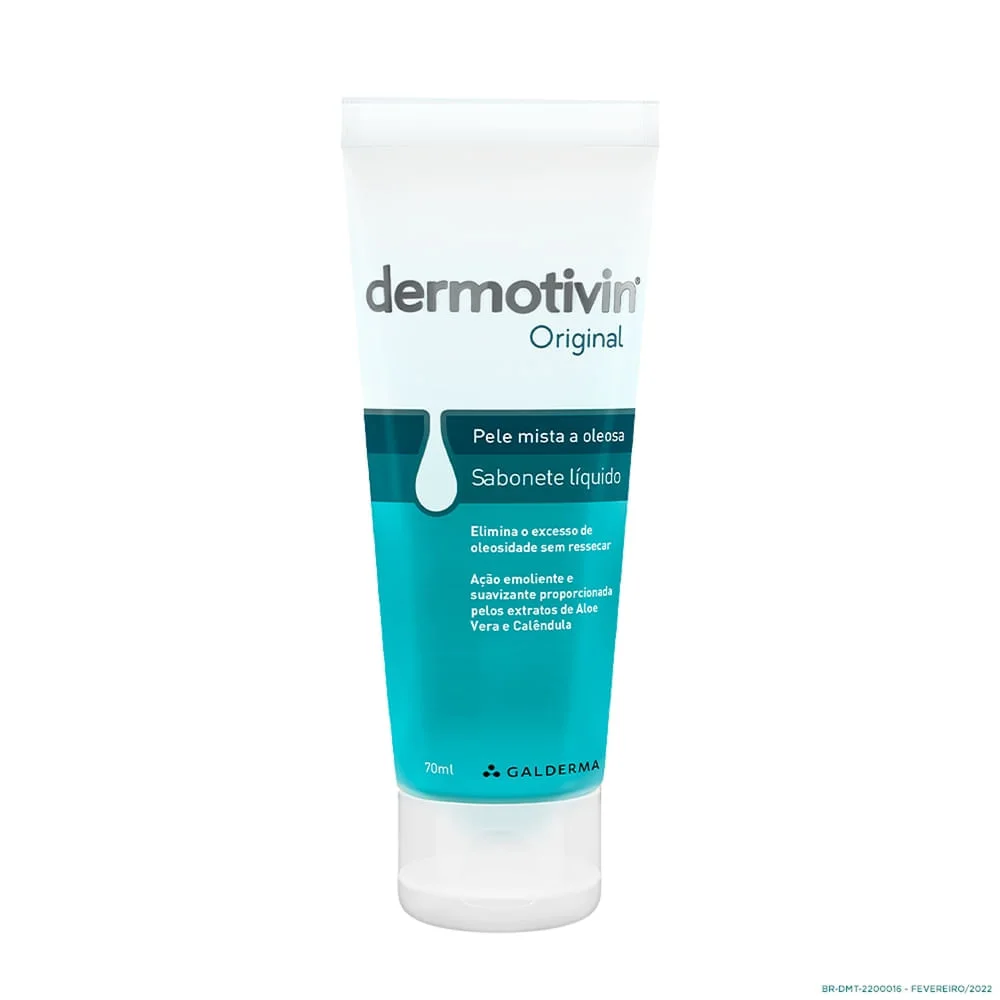Sabonete Líquido Facial Dermotivin Original Peles Mistas e Oleosas 70ml