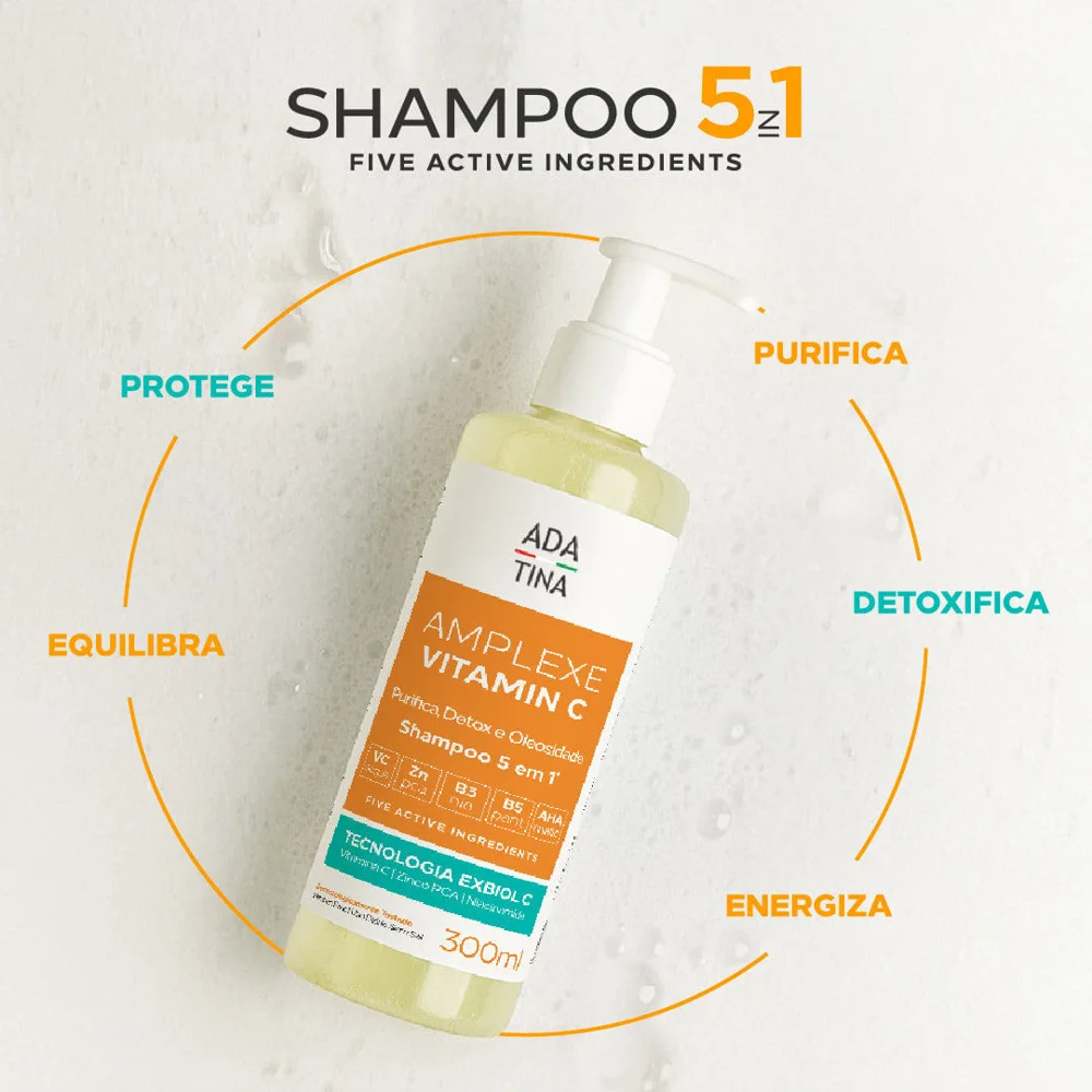 Shampoo Amplexe Vitamin C Ada Tina Purificante 5 em 1 300ml
