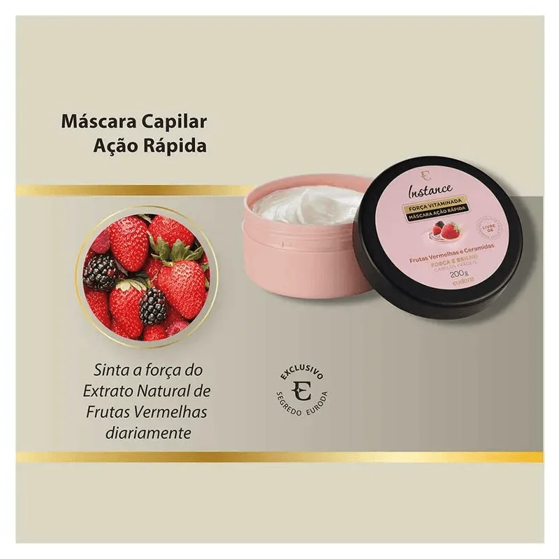 Creme De Tratamento Eudora Instance Frutas Vermelhas 200g