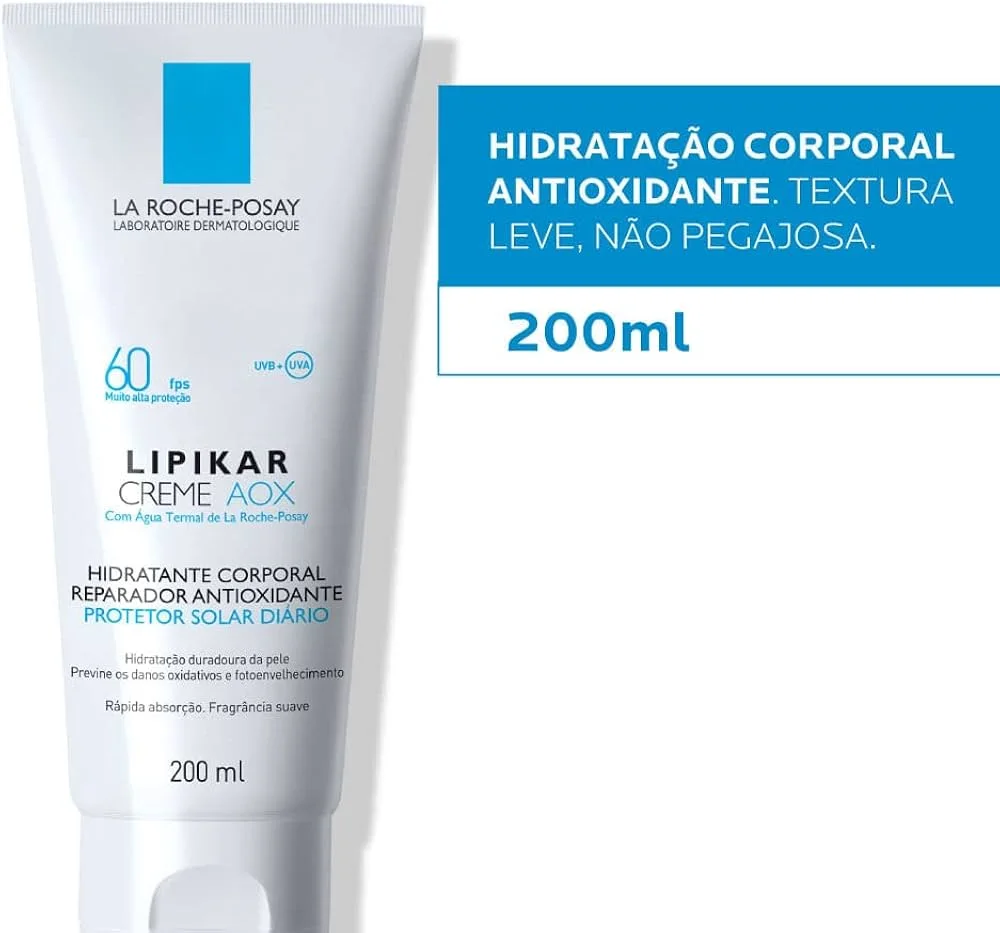 Creme Corporal La Roche-Posay Lipikar AOX Hidratante FPS 60 200ml