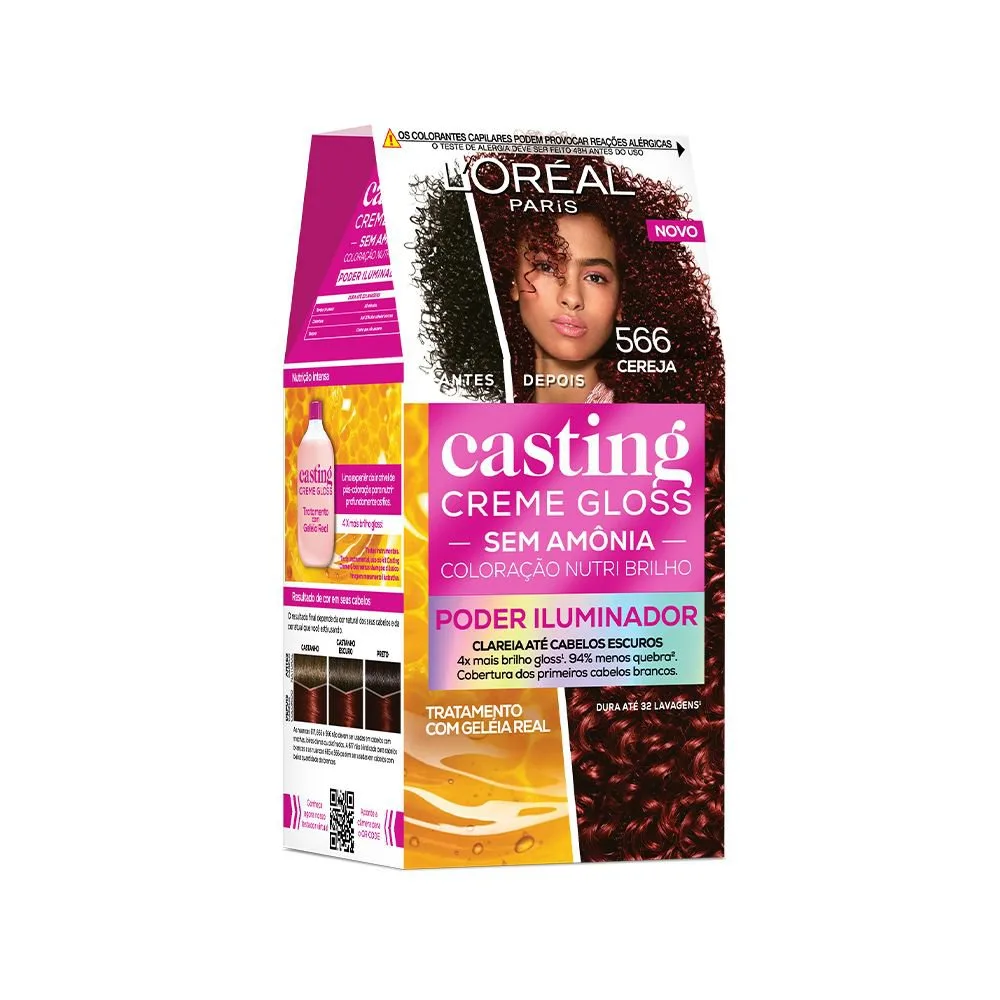 Tinta De Cabelo Casting Creme Gloss De L’oréal Paris 566 Cereja 246g