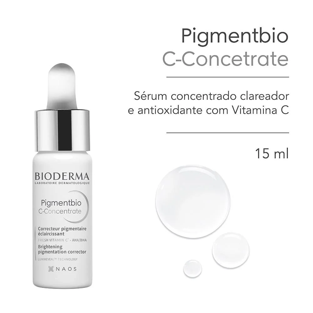 Sérum Facial Bioderma Pigmentbio C-Concentrate Clareador e Antioxidante 15ml