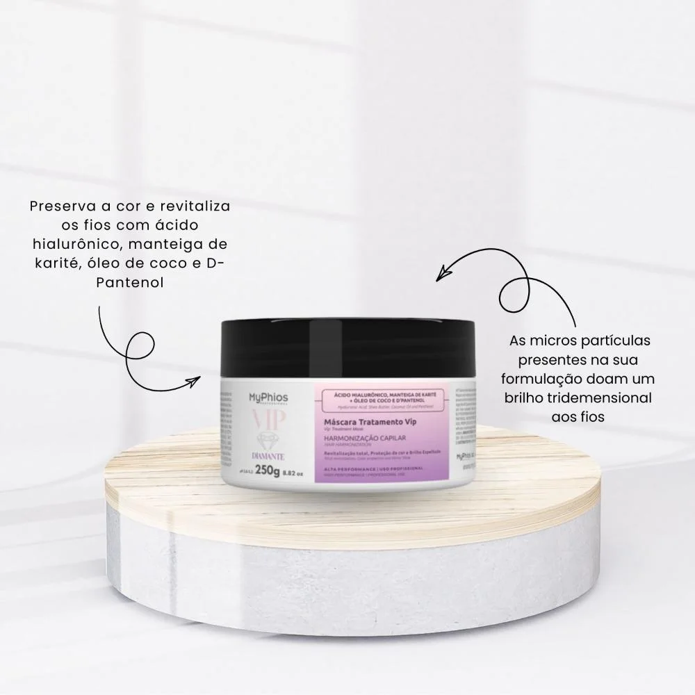 MyPhios VIP Diamante - Máscara Reconstrução Hidratação Brilho - 250g