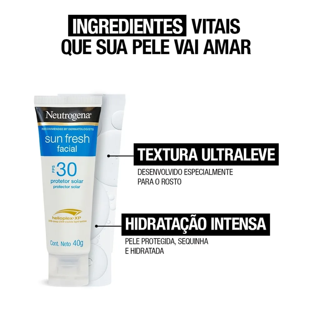 Protetor Solar Facial Neutrogena Sun Fresh FPS30 40g
