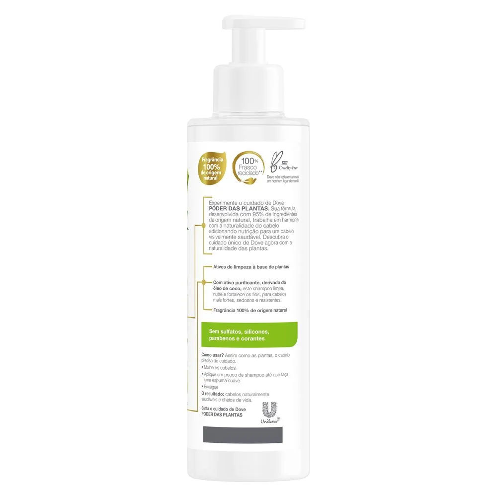 Shampoo Dove Poder das Plantas Força + Bambu 300ml