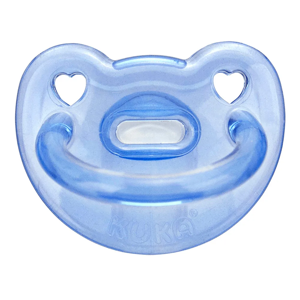 Chupeta Kuka Soft Ortodôntica +6 meses Silicone Sem BPA Azul Tamanho 2 1 Unidade