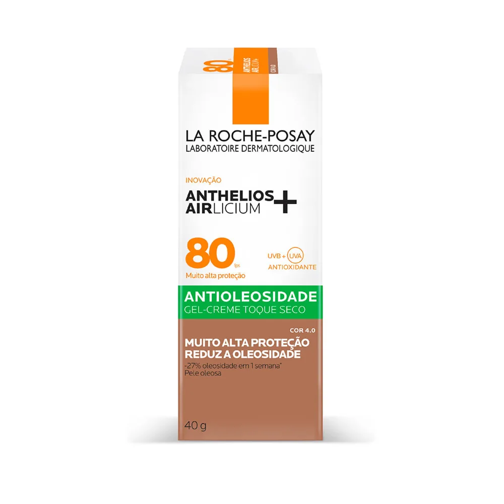 Protetor Solar Facial La Roche-Posay Anthelios Airlicium+ FPS80 Cor 4.0 40g
