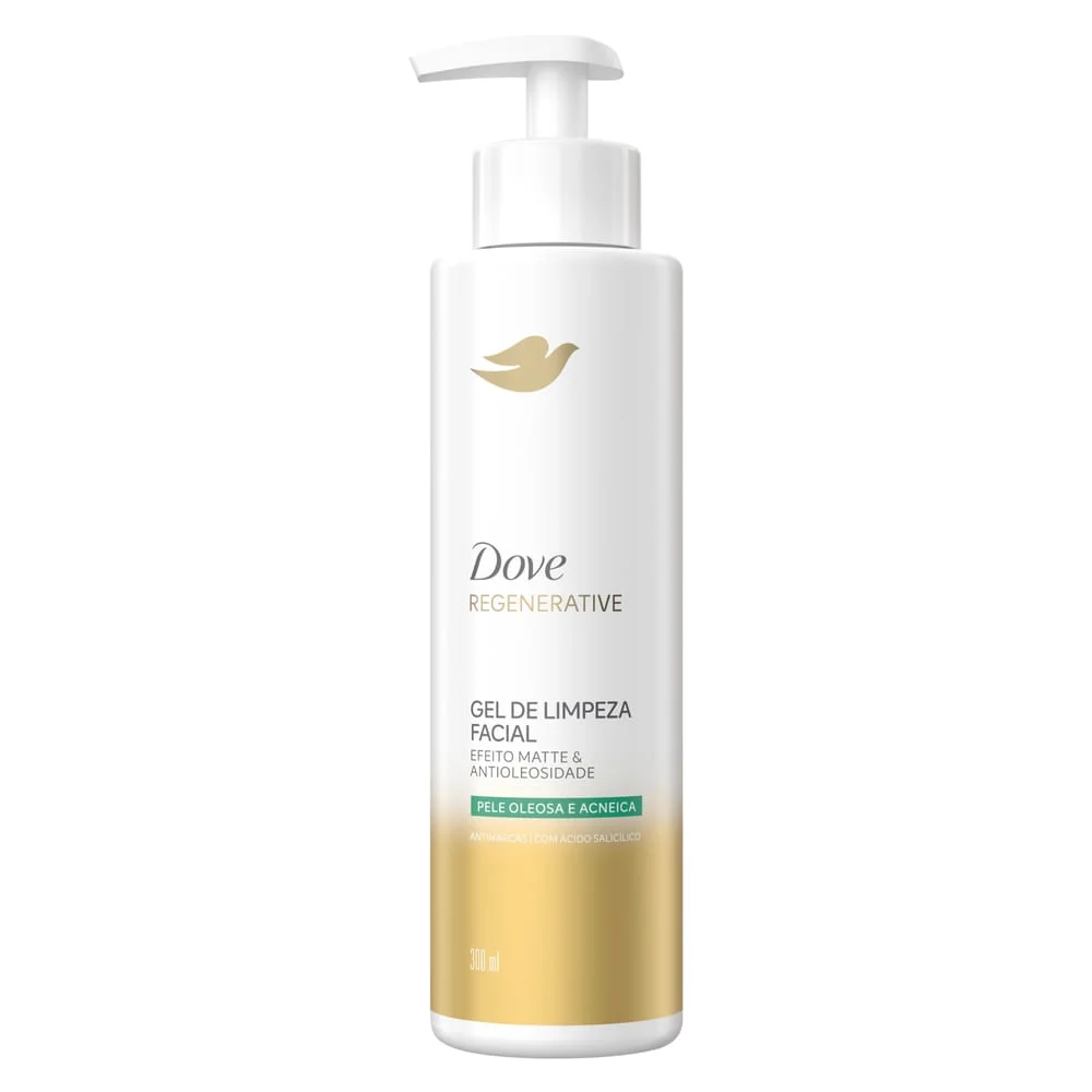 Gel de Limpeza Facial Dove Regenerative Antioleosidade e Efeito Matte 300ml