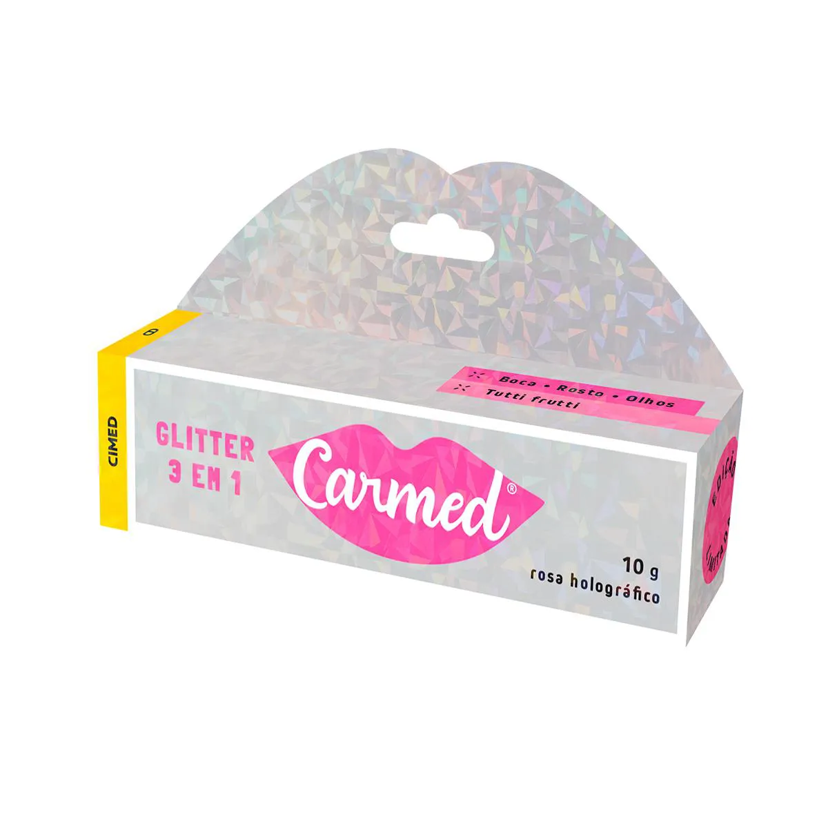 Hidratante Multiuso Carmed Glitter 3 em 1 Rosa Holográfico 10g
