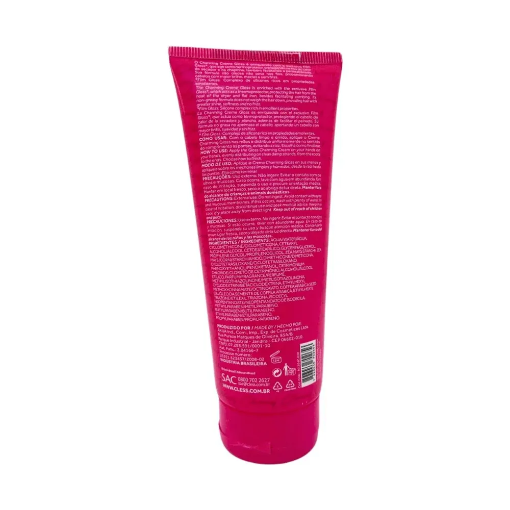 Creme Finalizador Charming Gross Eu Amo Defrizante e Proteção Térmica 200g