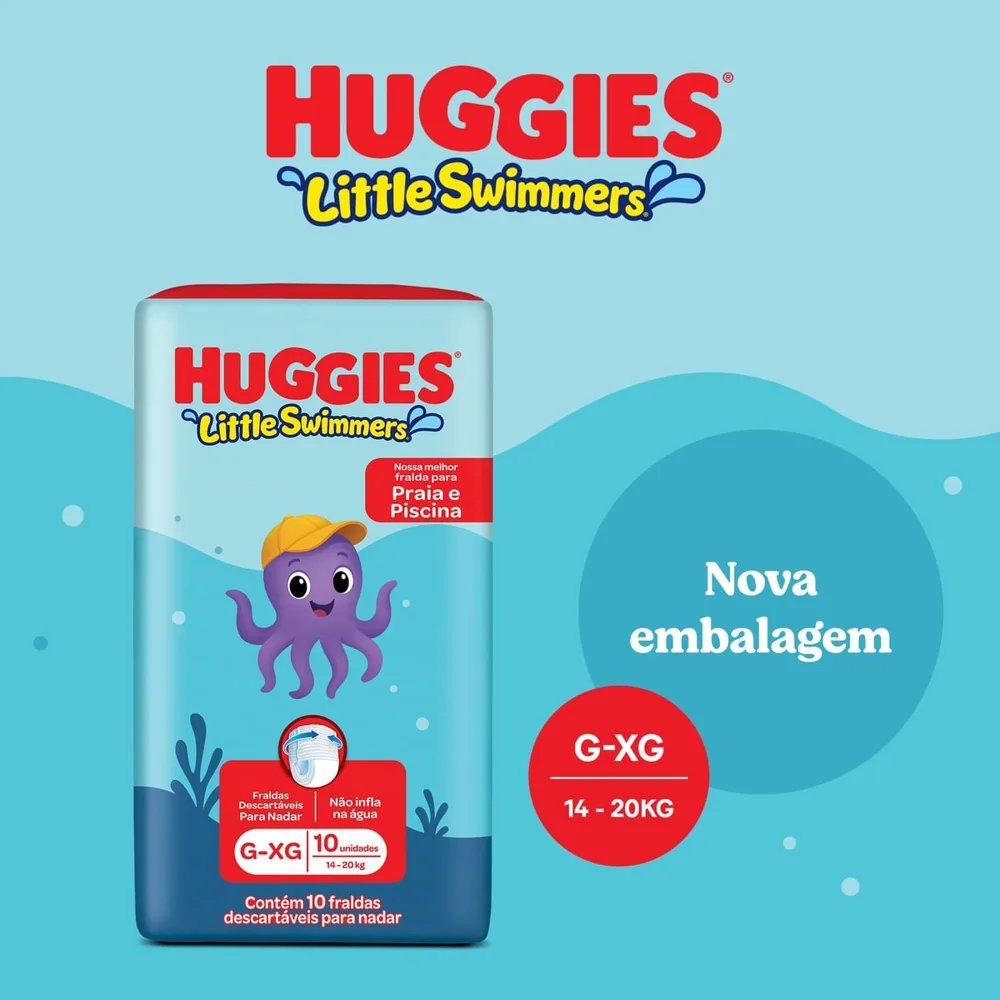 Fralda Huggies Little Swimmers G/XG 10 Unidades