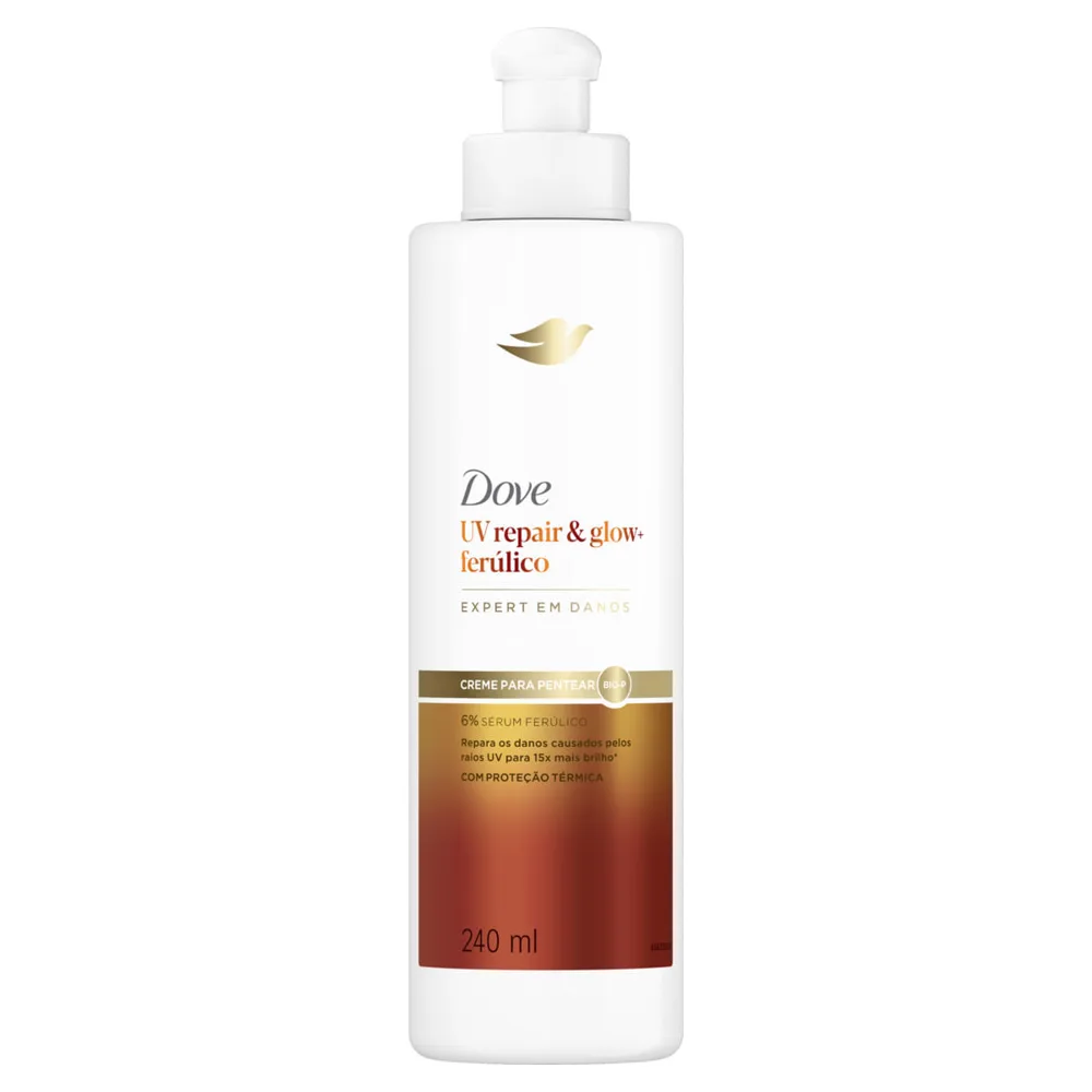 Creme Para Pentear Dove Uv Repair & Glow + Ferúlico 240ml