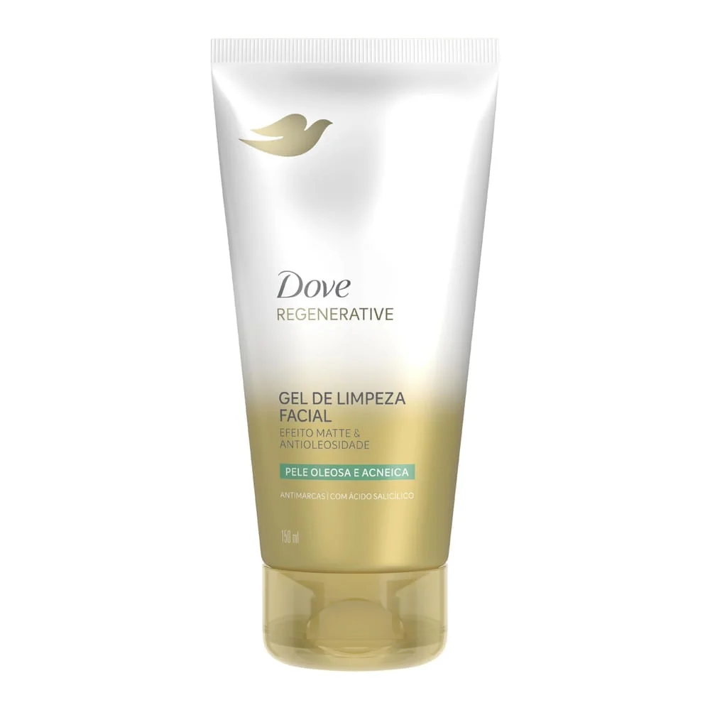 Gel de Limpeza Facial Dove Regenerative Antioleosidade Efeito Matte com Ácido Salicílico 150ml