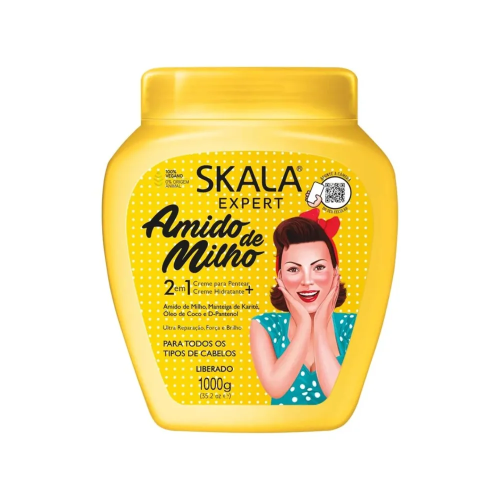 Creme de Tratamento Capilar Skala Expert Amido de Milho 2 em 1 1000g
