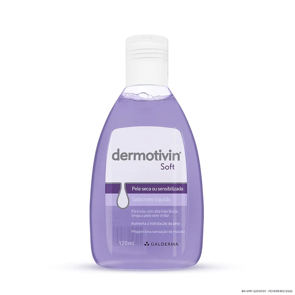 Sabonete Líquido Facial Dermotivin Soft Pele Seca ou Sensibilizada 120ml