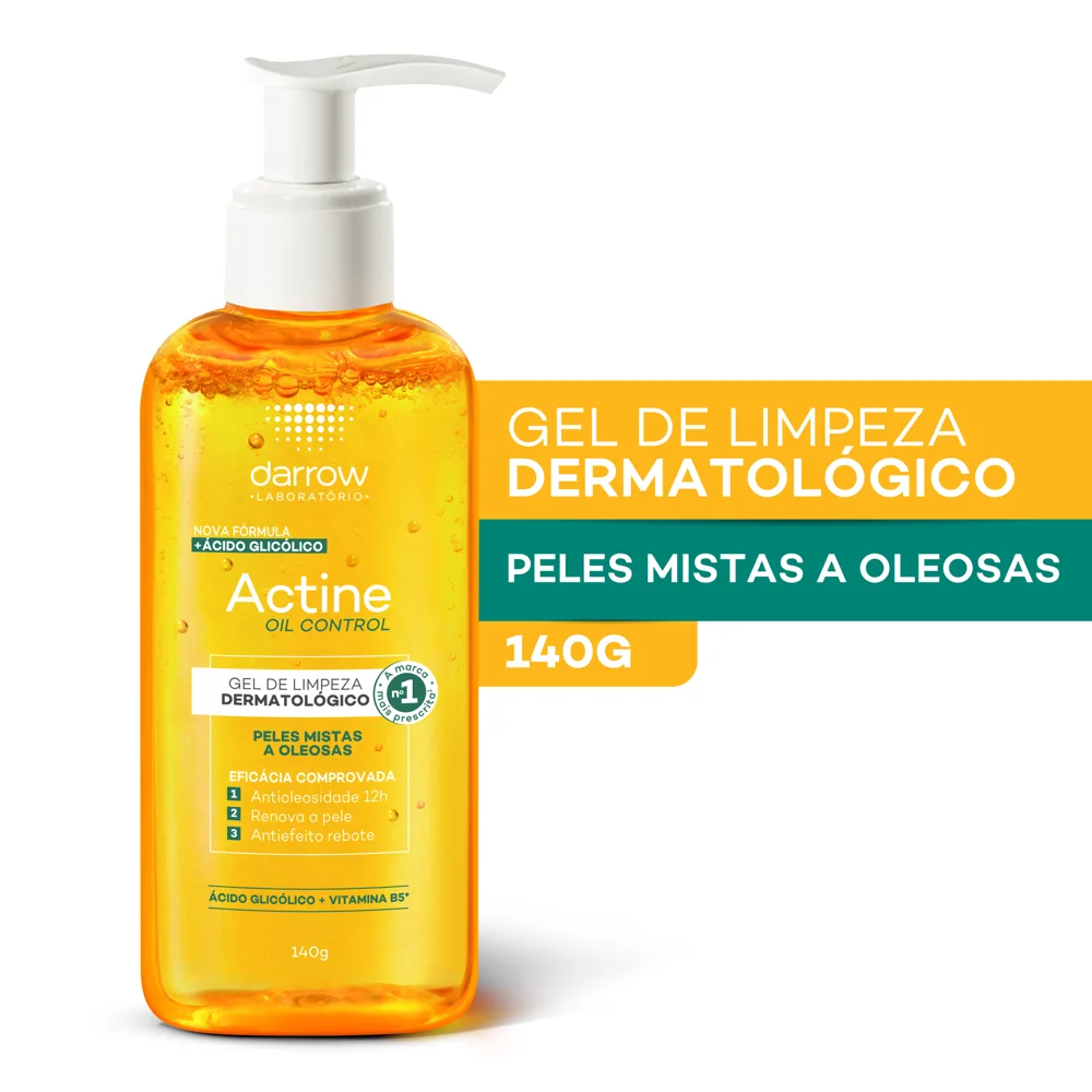 Gel de Limpeza Facial Darrow Actine Oil Control Pele Mista a Oleosa 140g