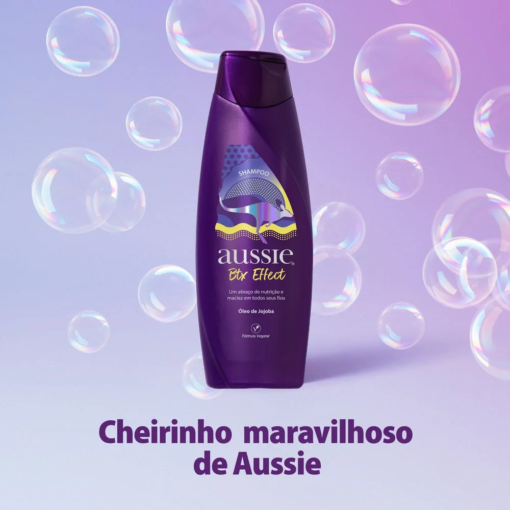 Kit Aussie Btx Effect Shampoo 360ml +  Creme de Tratamento Capilar 3 Minutos Milagrosos 236ml